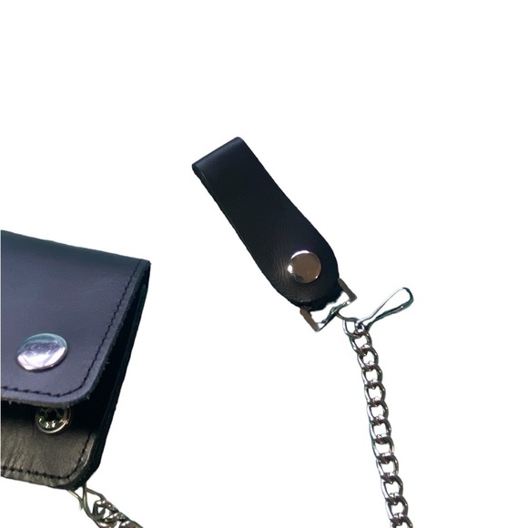 Any 2 For $18! NWT! Genuine Leather Biker Long Chain Billfold Wallet - Picture 10 of 13
